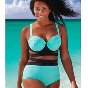 Cute plus size two piece